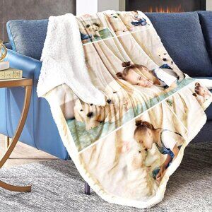 Custom Blanket with Photos Collage Personalized Blanket Cozy